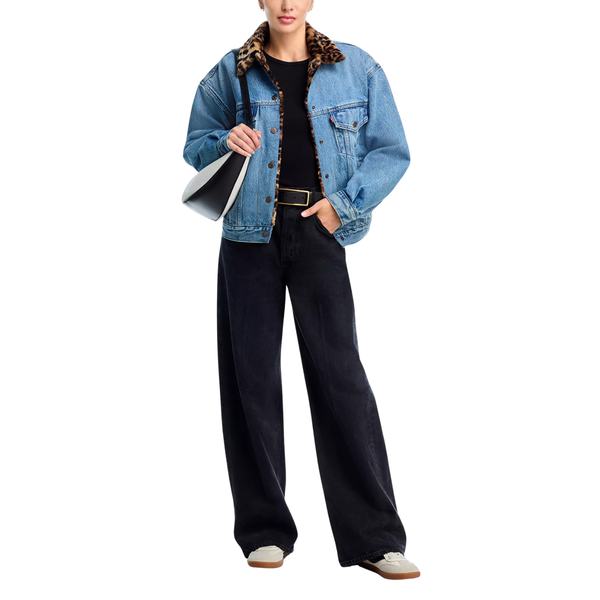 Levi's® Leopard Collar Fur Trucker