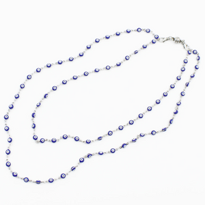 Evil Eye Layering Necklace Blue