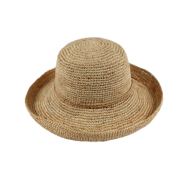 Large Raffia Kettle Brim Hat