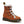 Brown winter boot with fluffy lining and yellow-stitched sole.