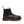 Brown leather ankle boot with elastic gusset and fluffy lining on a white background.