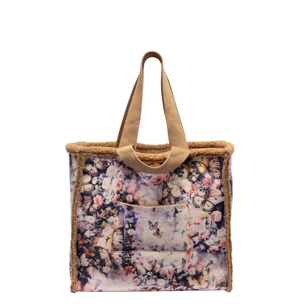 Zaira Faux Suede Tote Bag