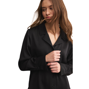 Ana Satin Top Black