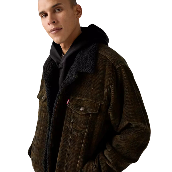 Relaxed Fit Sherpa Trucker Ennis Plaid