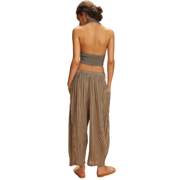 Striped Quinn Pant Charcoal Combo