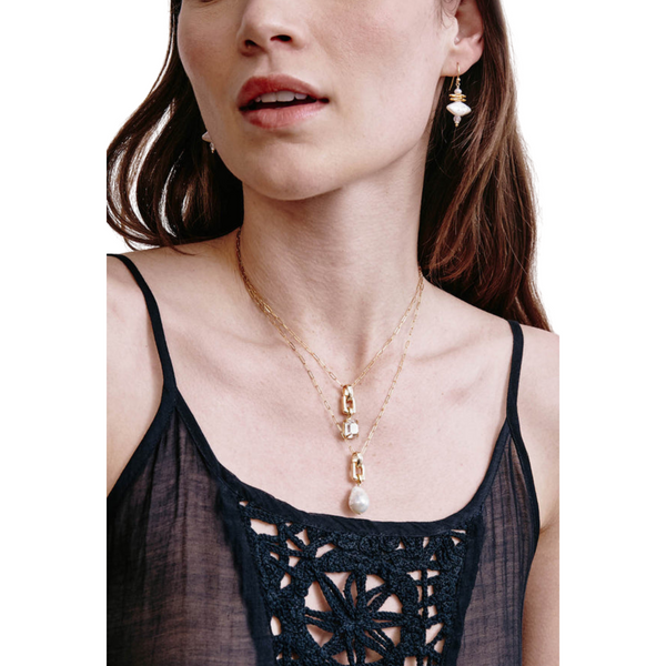 Ellis Necklace Crystal Gold