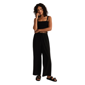 Easton Linen Pant Black