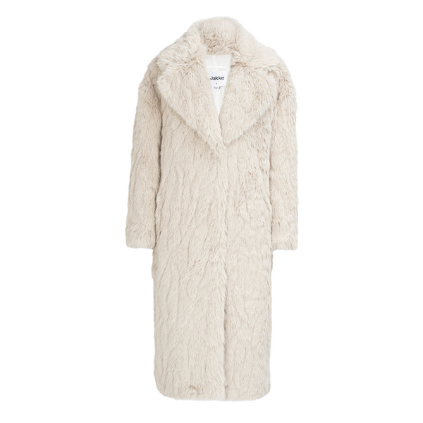 Katie Sand Pelted Long Fur Coat