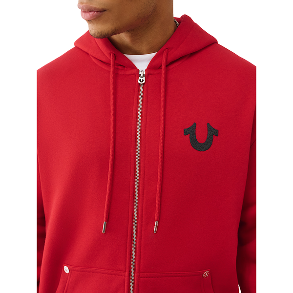 Number One Zip Up Hoodie True Red