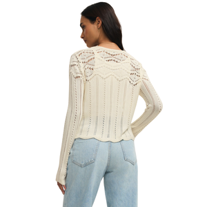 Alycia Crochet Sweater Cloud