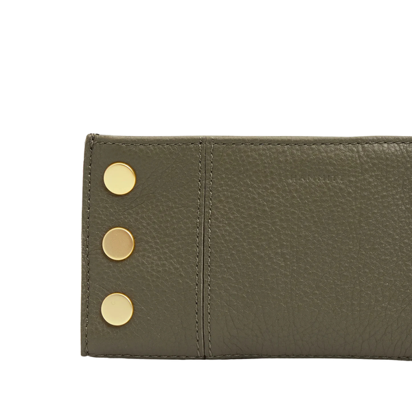 110 North Wallet Olive Brushed Gold