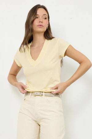 Suri Deep V Heavy Slub Tee