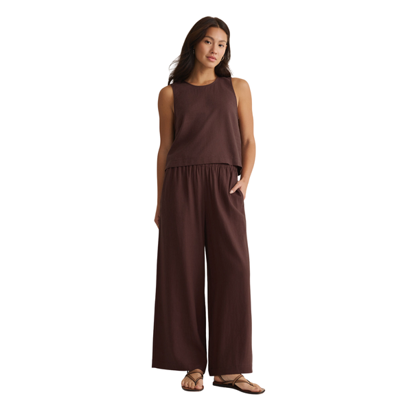 Scout Linen Pant Chocolate Cherry
