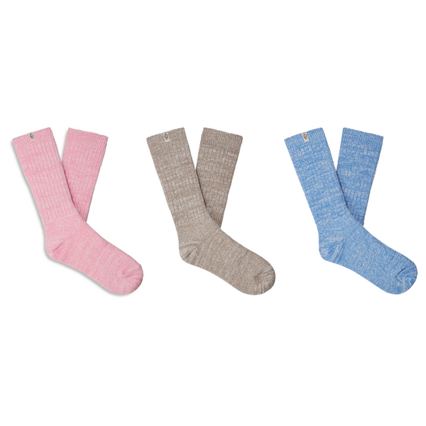 UGG® Rib Knit Slouchy Crew Sock 3-Pack