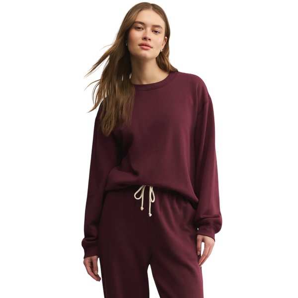 Classic Boyfriend Sweatshirt Merlot