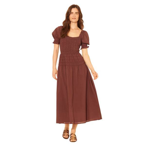 Adelaide Dress Brown Stone