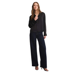 Ana Satin Top Black