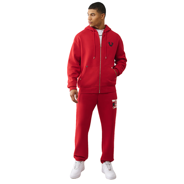 Number One Zip Up Hoodie True Red