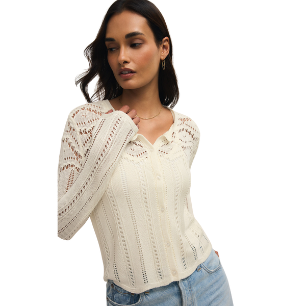 Alycia Crochet Sweater Cloud