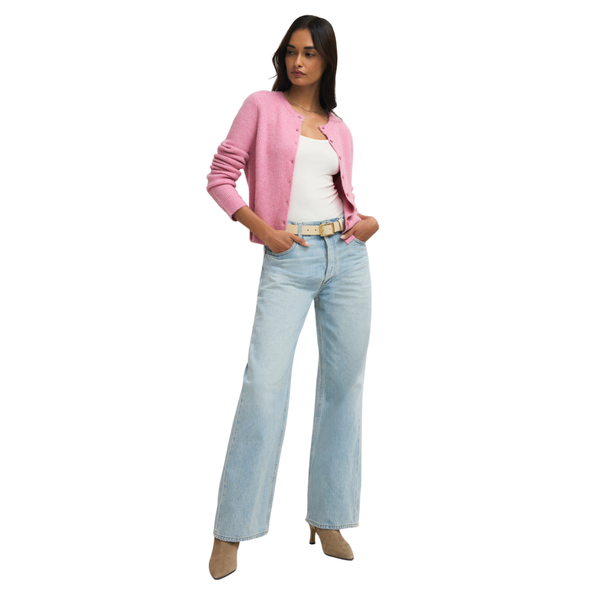 Medina Rib Cardigan Pink Crush