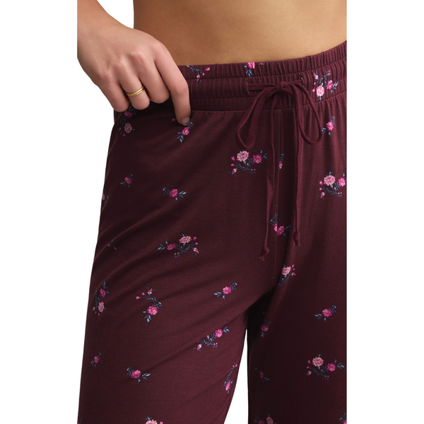 At Ease Ditsy Pant Merlot