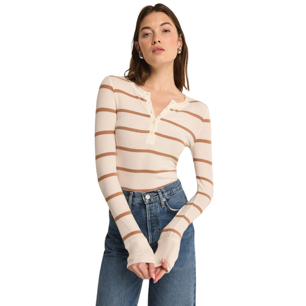 Scarlet Rib Henley Sea Salt