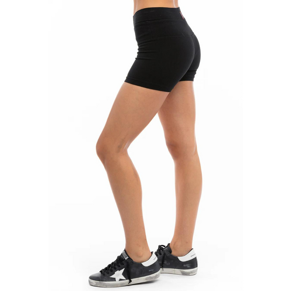 High Rise Bootie Shorts Black