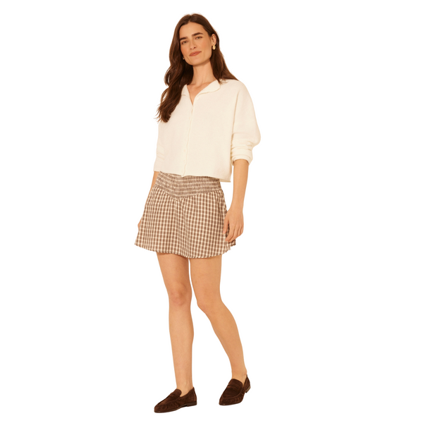 Young Skirt Cream Plaid