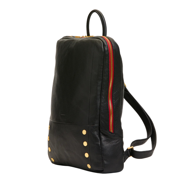Hunter Backpack Black Gold Red Zip