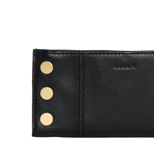 110 North Wallet Black & Gold Red Zip