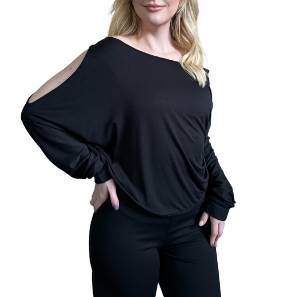 Flavia Off the Shoulder Pullover Top