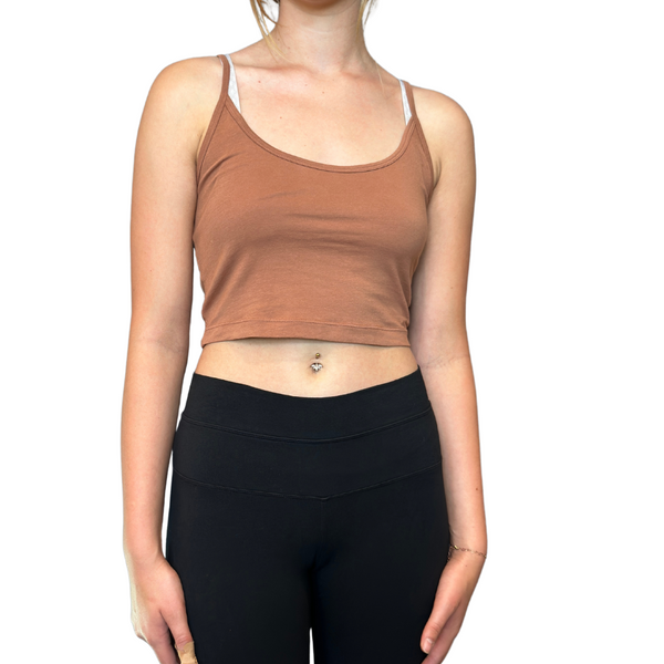 Crop Cami Cognac