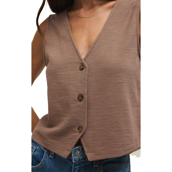 Noelle Textured Tank Top Milkshake