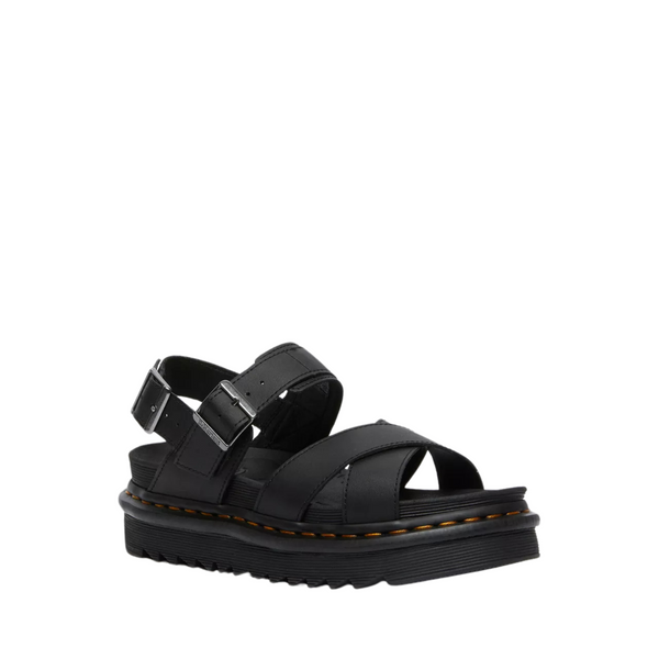 Voss II Black Leather Sandals