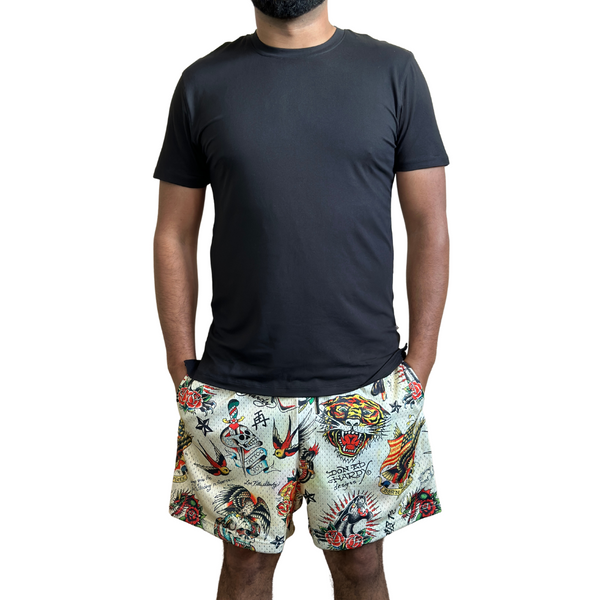 Tattoo Collage Men's Mesh Shorts