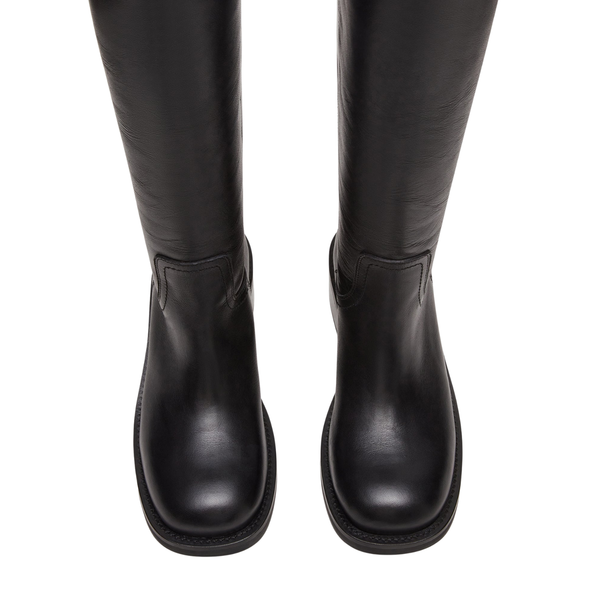 Riggs Black Leather Boots