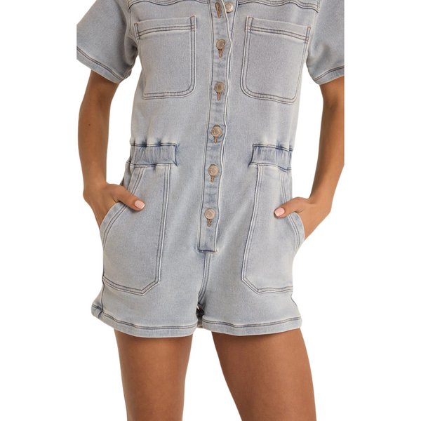 Elias French Terry Denim Romper