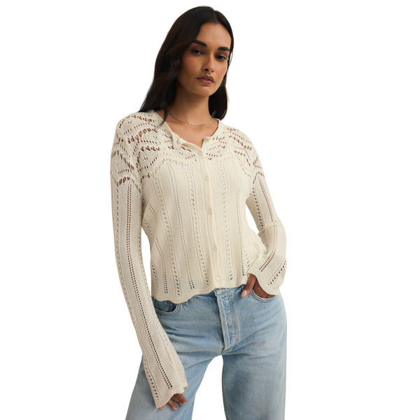 Alycia Crochet Sweater Cloud