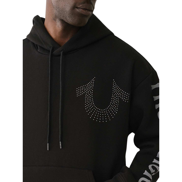 Relaxed Stud Pullover Hoodie