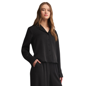 Ana Satin Top Black