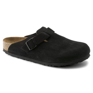 Women's Boston Black Suede SoftFootbed