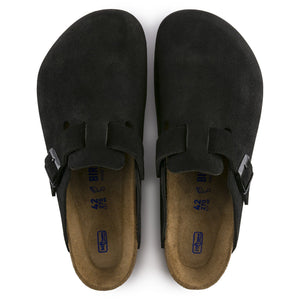 Women's Boston Black Suede SoftFootbed