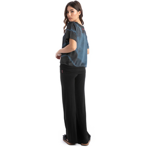Ruched Waist Pant Black