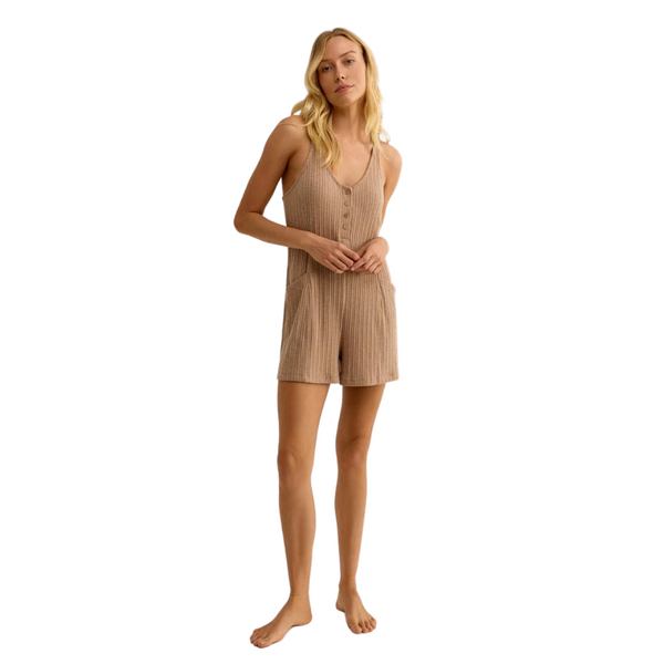 Island Hopper Romper Iced Coffee