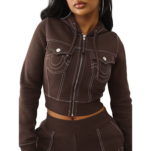 Big T Shrunken Zip Hoodie Burlwood