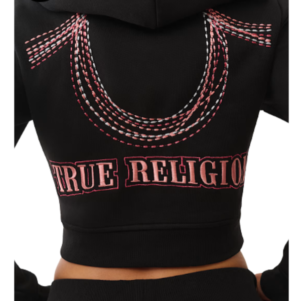 Rainbow Stitched HS Shrunken Zip Hoodie