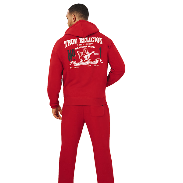 Number One Zip Up Hoodie True Red