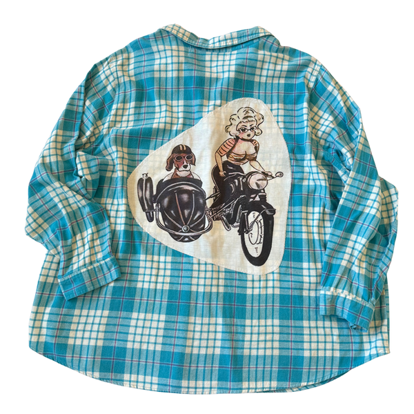 Pinup Dog Restitch Flannel