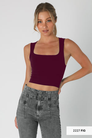 Double Lined Square Neck Top