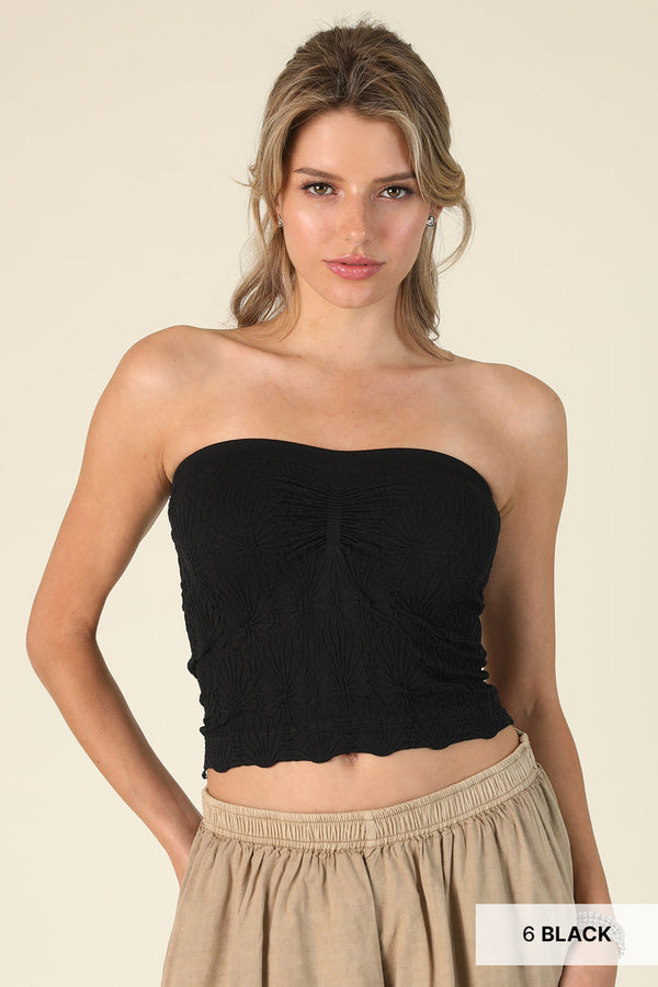 Lace Textured Tube Top